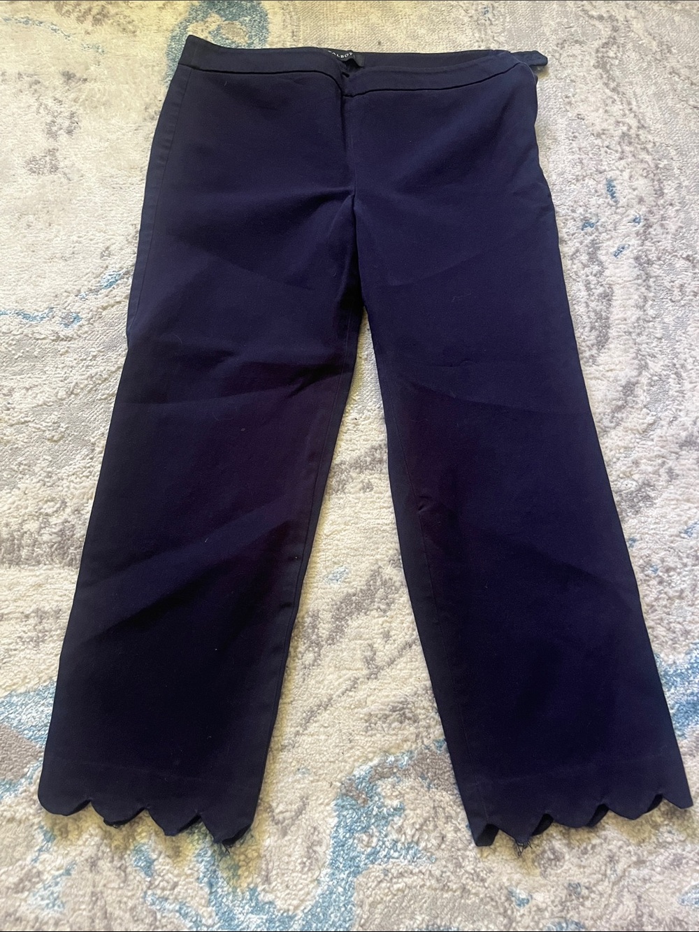 Talbots Navy Chatham Crop Pants